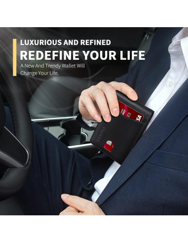 Cartera Bifold RUNBOX Hephaestus Cuero RFID 8 Ranuras