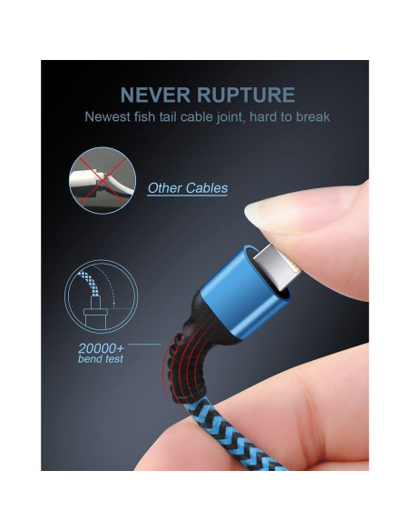 Cable USB C a Lightning 4Pack 0.91m Haoano Carga Rápida