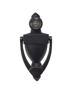 Agujero de puerta QCAA con visor 180 negro mate 14 cm