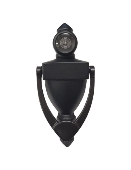 Agujero de puerta QCAA con visor 180 negro mate 14 cm