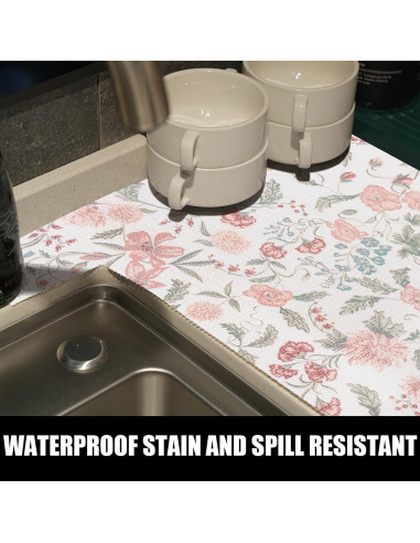 Forro Floral Antideslizante Amiitay 30.48CM x 300CM Impermeable