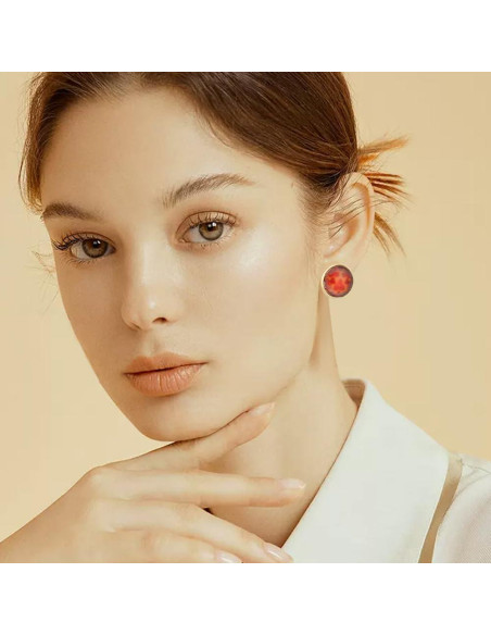 Kit de Pendientes Beebeecraft 50Pcs 14mm Acero Inoxidable Baño Oro 18K