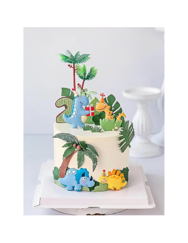 Adorno de Pastel de Dinosaurio SSIMOO 30 Piezas Colorido