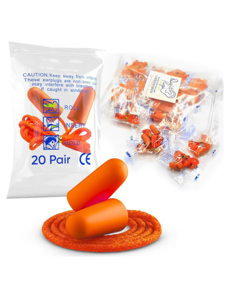 20 Pares de Tapones de Espuma Quality Plugs - NRR 32dB