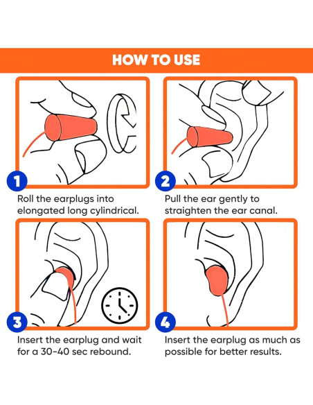 20 Pares de Tapones de Espuma Quality Plugs - NRR 32dB
