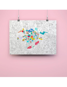 Póster Gigante para Colorear Omy Vida Infantil 101.6x71.1cm 2