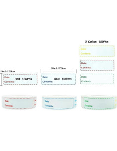 450 Etiquetas Removibles para Congelador Smatagee 7.5x2.5cm 2