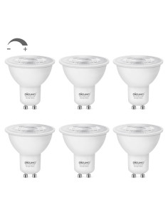 DiCUNO Bombilla LED GU10 Regulable 5W Blanco Cálido 2700K 450LM