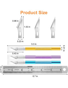 Juego de Cuchillos de Manualidades Headley Tools 3 Piezas 2