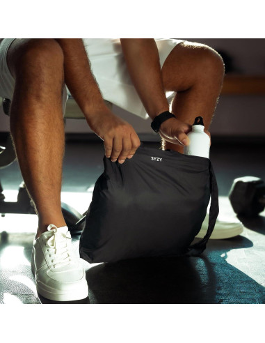 Bolsa de Viaje Plegable SYZY TETRA Negra - Compacta y Reutilizable