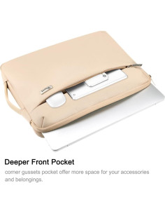 Funda para Laptop Voova 13.3-13.6" Impermeable Beige 2