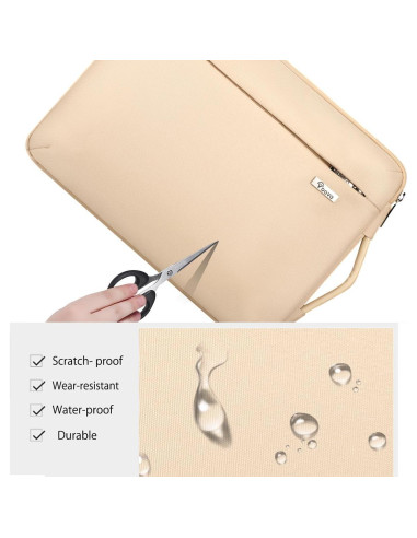 Funda para Laptop Voova 13.3-13.6" Impermeable Beige