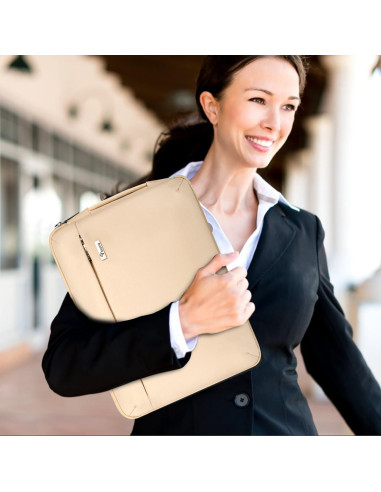 Funda para Laptop Voova 13.3-13.6" Impermeable Beige