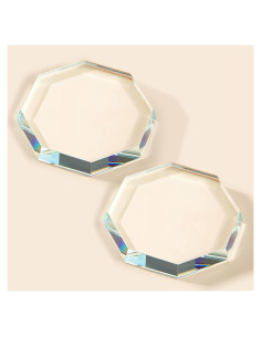 Pesos de Papel de Vidrio Seajan 2 Pcs Octagonales 10 cm