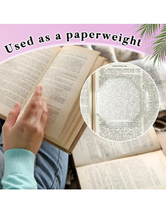 Pesos de Papel de Vidrio Seajan 2 Pcs Octagonales 10 cm 2