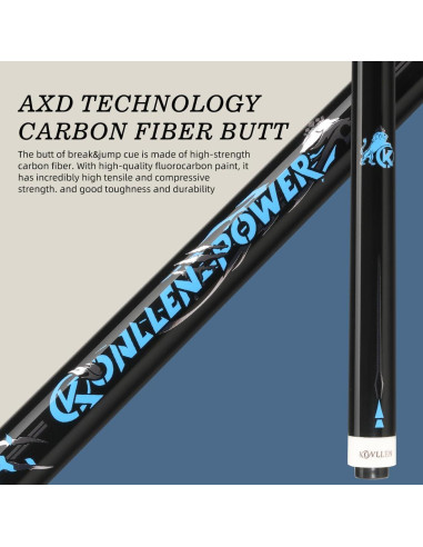 KONLLEN Cue de Rompimiento y Salto de Fibra de Carbono 147cm