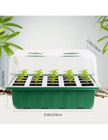 Bandeja de Inicio de Semillas Sondiko 80 Celdas Silicona Verde