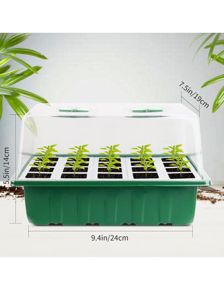 Bandeja de Inicio de Semillas Sondiko 80 Celdas Silicona Verde