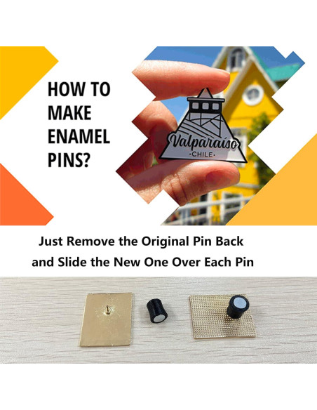 12 Respaldos Magnéticos para Pines de Esmalte TEYOUYI Negro