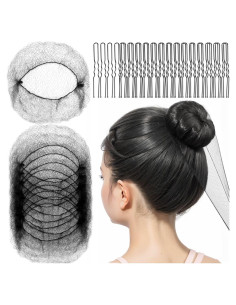 Set de Redes de Cabello Invisibles FANDAMEI 30cm + 40 Pasadores