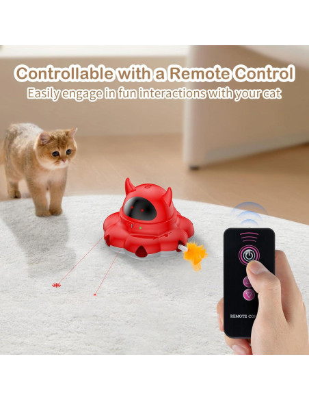 Juguete Interactivo para Gatos Cosicosy 2-en-1 Rojo
