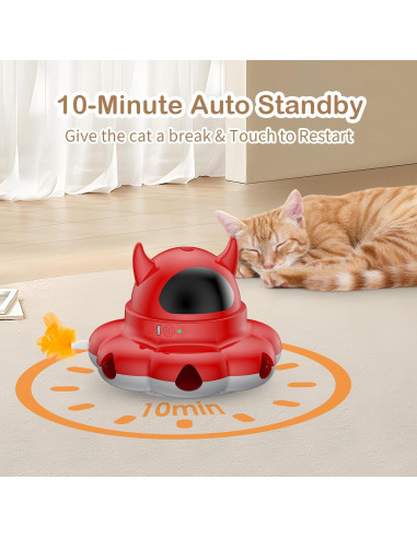 Juguete Interactivo para Gatos Cosicosy 2-en-1 Rojo