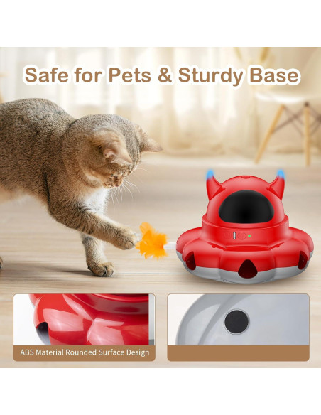 Juguete Interactivo para Gatos Cosicosy 2-en-1 Rojo