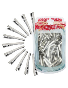 Clip de Cabello HiJeaton 150 Piezas Metal 4.5cm Económico