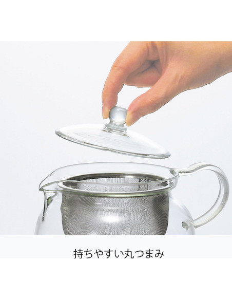 Tetera de vidrio Hario ChaCha Kyusu Maru 300ml