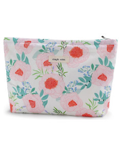 Bolsa de Maquillaje Floral URSKYTOUS Rosa Grande 25.4x18.0cm