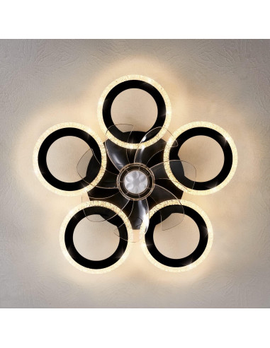 Ventilador de Techo Dalouguan 20" con Luz y Control Remoto