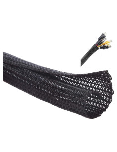 Manga de Cable 3m Hibucuo Negra 1.27cm Protector de Cordones