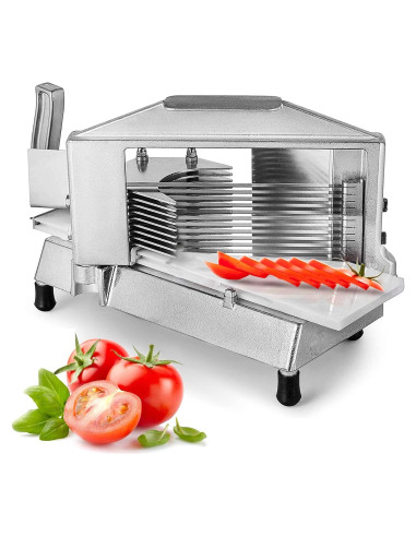 Cortador de Tomate Comercial Happybuy 1/4" con Tabla de Corte
