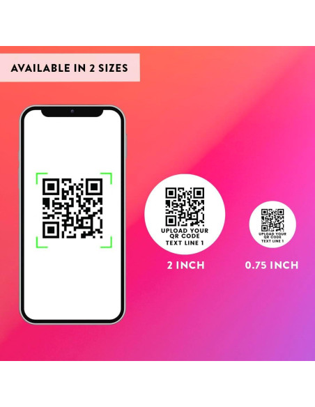 240 Etiquetas Personalizadas de Código QR Andaz Press 2 cm 240 Etiquetas Personalizadas de Código QR Andaz Press 2 cm