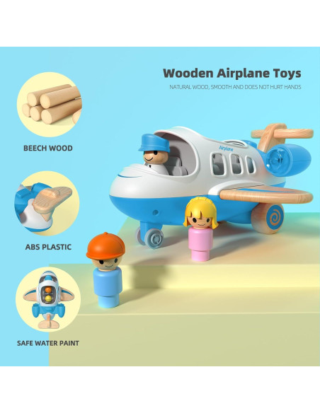 Avión de Juguete Wanborns con Luz y Sonido - 25.9x25.4x12.7 cm