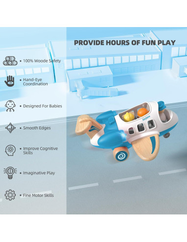 Avión de Juguete Wanborns con Luz y Sonido - 25.9x25.4x12.7 cm
