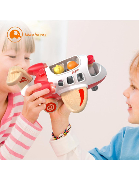 Avión de Juguete Wanborns con Luz y Sonido - 25.9x25.4x12.7 cm