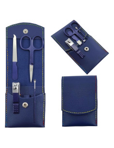 Juego de Manicura 4 Piezas SHICEN Acero Inoxidable Azul