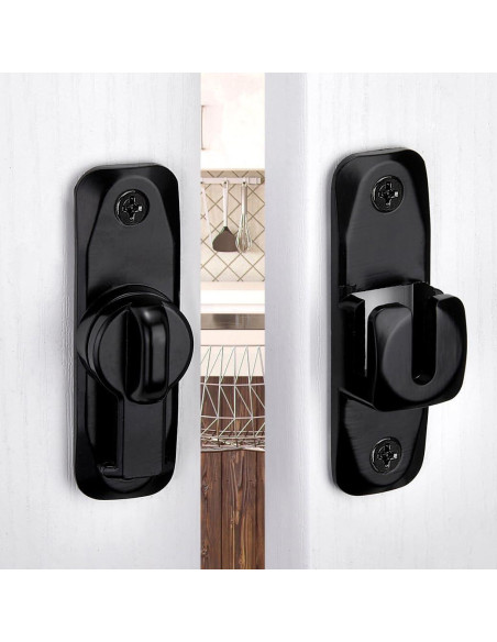 Cerradura de Puerta de Granero INIRET Negra 90/180 Grados Cerradura de Puerta de Granero INIRET Negra 90/180 Grados