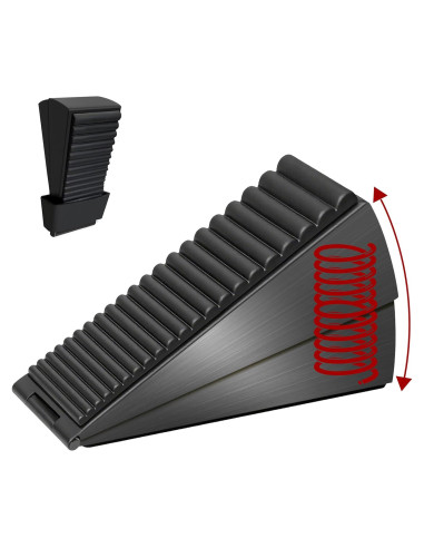 Tope de puerta Boonbery negro ajustable 7.6 cm acero inoxidable