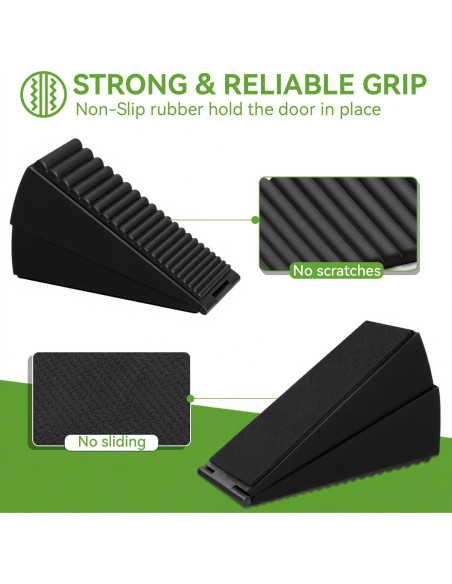 Tope de puerta Boonbery negro ajustable 7.6 cm acero inoxidable