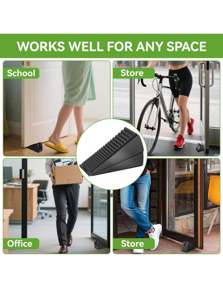 Tope de puerta Boonbery negro ajustable 7.6 cm acero inoxidable