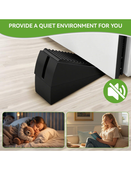 Tope de puerta Boonbery negro ajustable 7.6 cm acero inoxidable