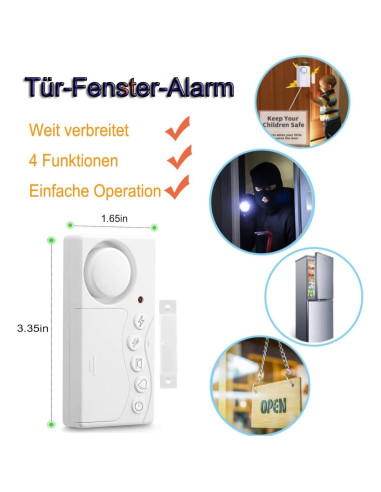 Alarma de Seguridad Umiitto para Puertas y Ventanas 108dB 2Pack