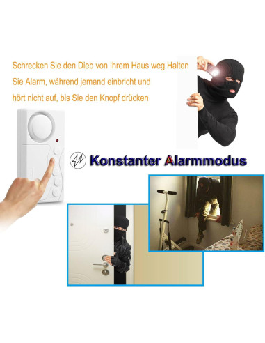 Alarma de Seguridad Umiitto para Puertas y Ventanas 108dB 2Pack