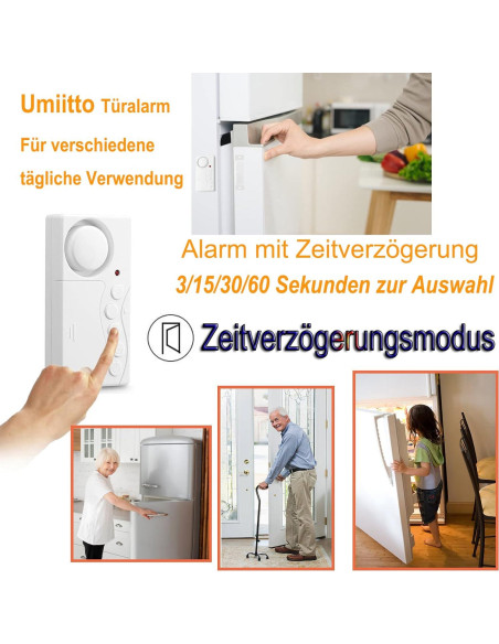 Alarma de Seguridad Umiitto para Puertas y Ventanas 108dB 2Pack