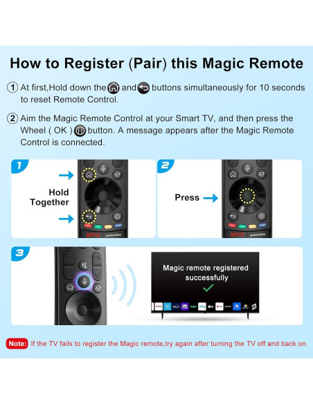 Control Remoto Mágico LG MR23GA para TVs OLED 4K 2018-2024