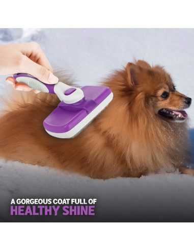 Cepillo Desenredante Autolimpiante Poodle Pet 16.5 cm