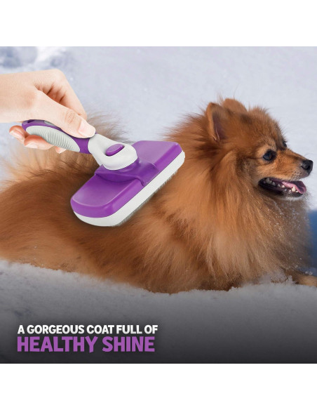 Cepillo Desenredante Autolimpiante Poodle Pet 16.5 cm