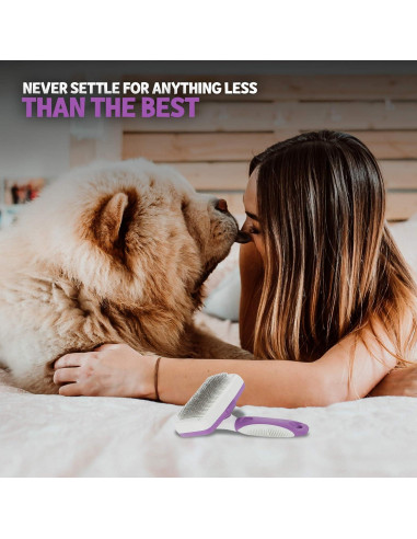 Cepillo Desenredante Autolimpiante Poodle Pet 16.5 cm